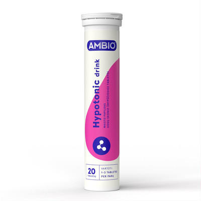 AMBIO HYPOTONIC DRINK  (ogu garša), 20 šķīstošās tabletes attēls