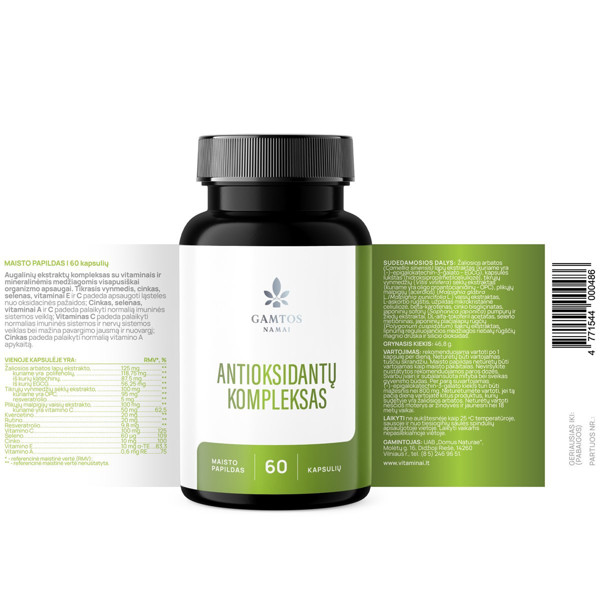Gamtos namai antioksidantu komplekss, 60 kapsulas attēls
