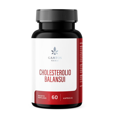 Gamtos namai holesterīna līdzsvaram, 60 kapsulas attēls
