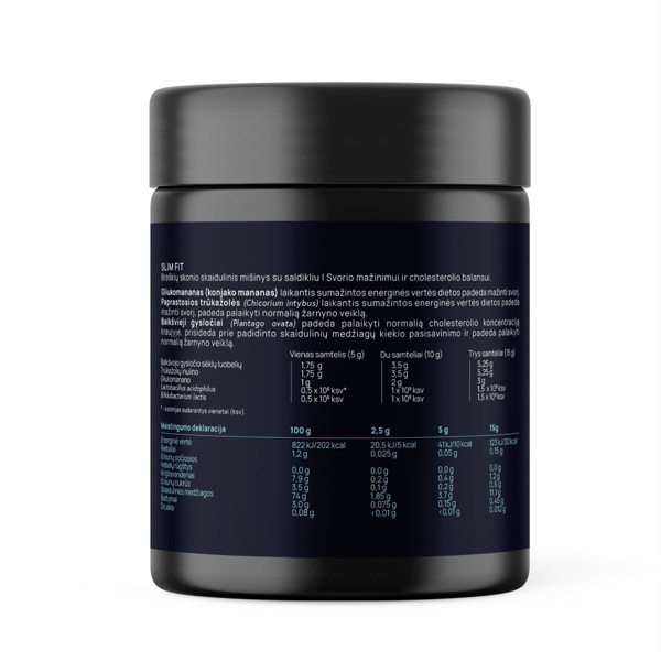 NATURAL NATURE SLIM FIT, zemeņu garšas šķiedrvielu maisījums, 225 g attēls