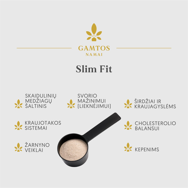 NATURAL NATURE SLIM FIT, zemeņu garšas šķiedrvielu maisījums, 225 g attēls