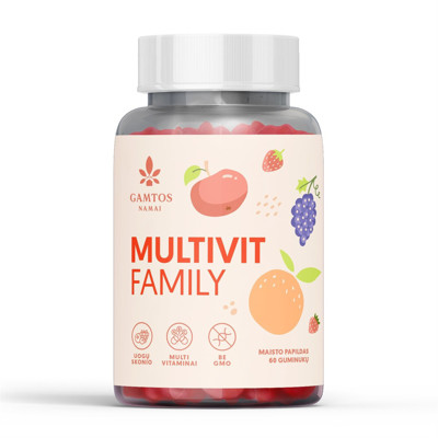 GAMTOS NAMAI MULTIVIT FAMILY, 60 gumiji attēls
