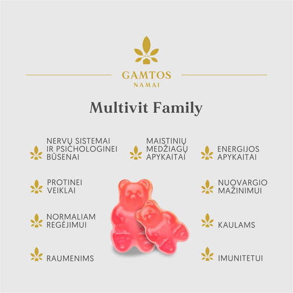 GAMTOS NAMAI MULTIVIT FAMILY, 60 gumiji attēls