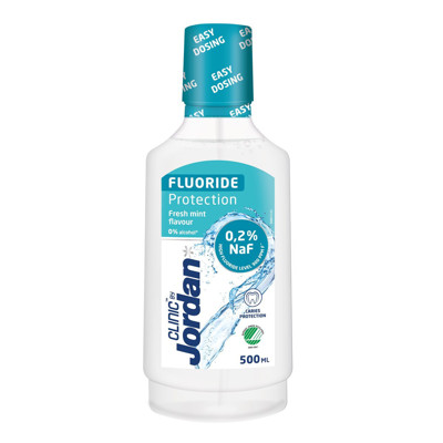 JORDAN CLINIC FLUORIDE PROTECTION, mutes skalojamais līdzeklis, 500ml attēls