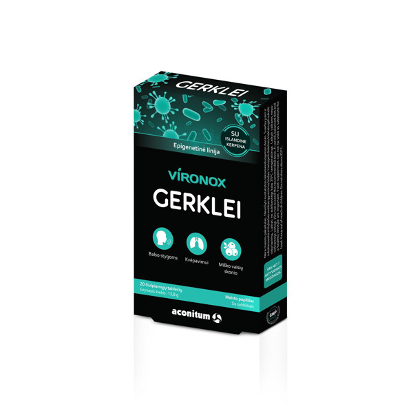 VIRONOX, rīklei, meža augļu garšas, 20 sūkājamās tabletes attēls