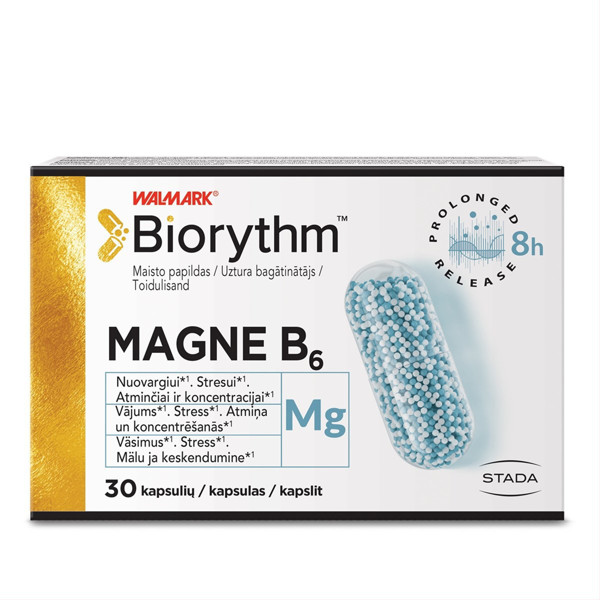 BIORYTHM MAGNE B6, 30 kapsulas attēls
