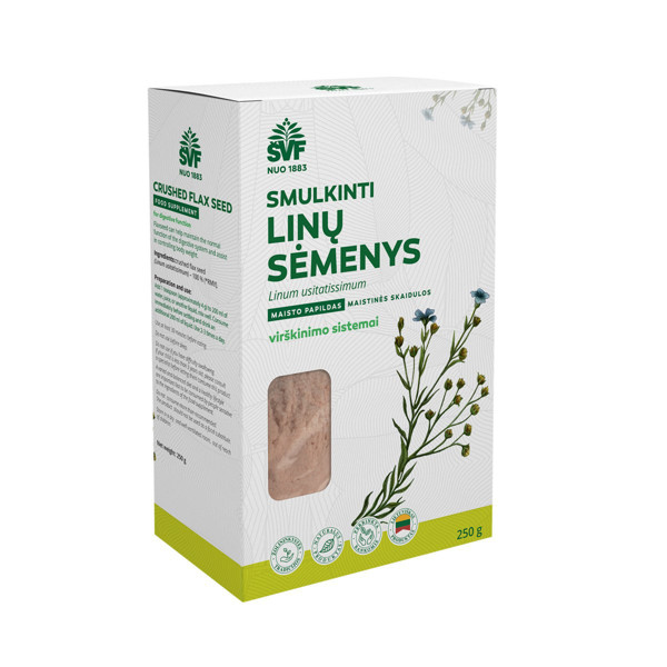 ŠVF SASMALCINĀTAS LINSĒKLAS, pulveris, 250 g. attēls