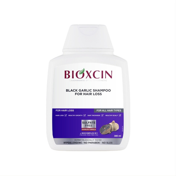 BIOXCIN, шампунь от выпадения волос с черным чесноком, 300 мл изображение