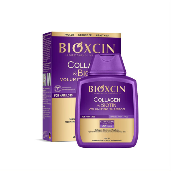 BIOXCIN COLLAGEN & BIOTIN, шампунь для объема волос, 300 мл. изображение