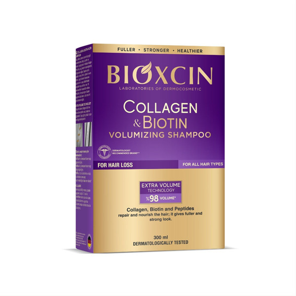 BIOXCIN COLLAGEN & BIOTIN, шампунь для объема волос, 300 мл. изображение