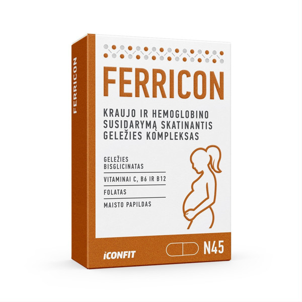 ICONFIT, Феррикон, комплекс железа для беременных, 45 капсул изображение
