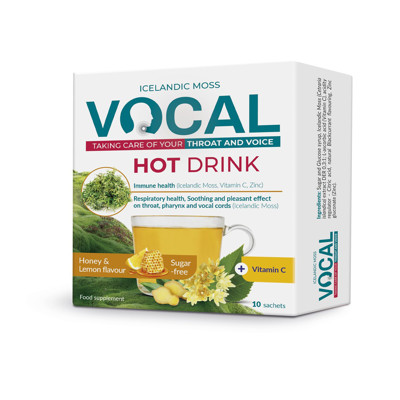 VOCAL, горячий напиток, мед и лимонные ароматы, порошок, 10 пакетов изображение