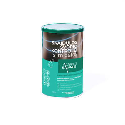 ACORUS BALANCE FIBER SVARA KONTROLEI SLIM DETOX, pulveris, 180 g attēls