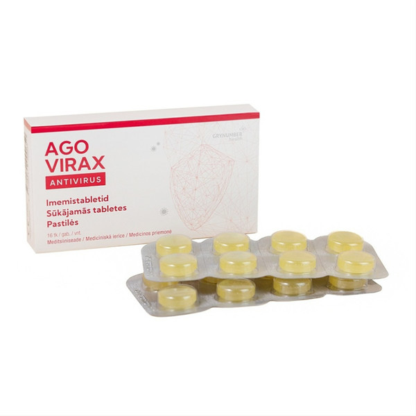 AGOVIRAX ANTIVIRUS, pastilas ar iota-karaginānu, N16 attēls