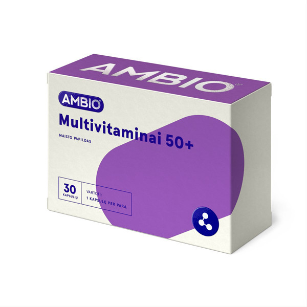 AMBIO multivitamīni 50+, 30 mīkstas kapsulas attēls