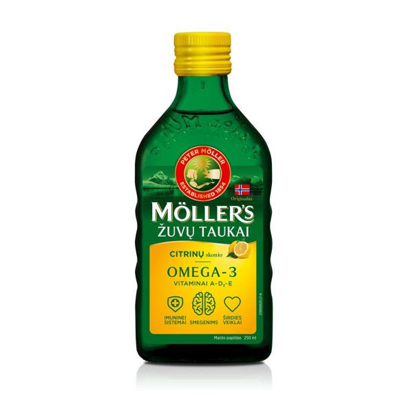 Moller's рыбий жир со вкусом лимона, 250 мл изображение
