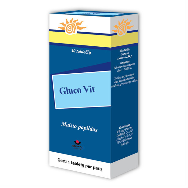 GLUCO VIT (Diabetiker Vitamine), 30 tabletes attēls
