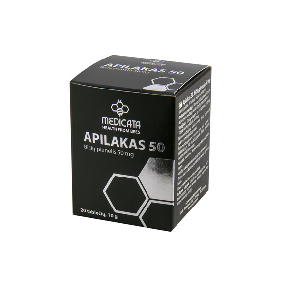 APILAKAS 50, bišu pieniņš, 50 mg, 20 tabletes attēls