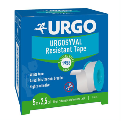 URGO SYVAL, auduma plāksteris uz ruļļa, 5 m x 2,50 cm attēls