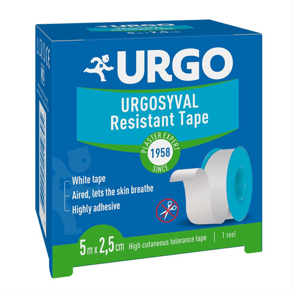 Urgo СИВАЛ, тканевая заплатка в рулоне, 5 м х 2,50 см. изображение