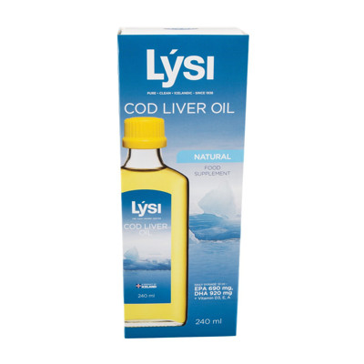 LYSI mencu aknu eļļa, DABĪGA ZIVJU EĻĻA, DABĪGA GARŠA, 240 ml attēls