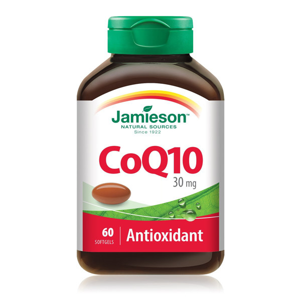 JAMIESON Co Q10 koenzīms, 30 mg, 60 mīkstas kapsulas attēls