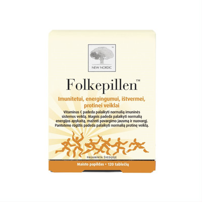 NEW NORDIC FOLKEPILLEN, 120 tabletes attēls
