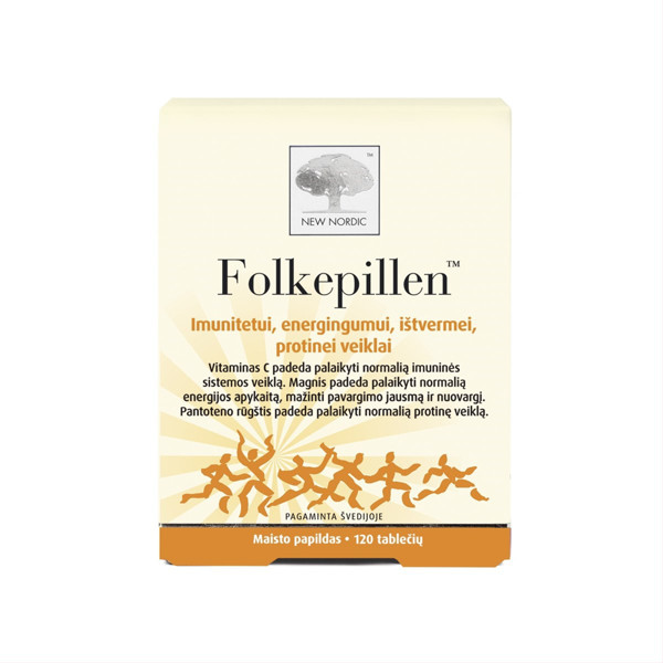 NEW NORDIC FOLKEPILLEN, 120 tabletes attēls