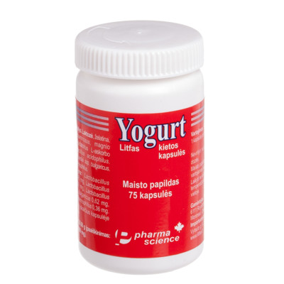 PHARMA SCIENCE YOGURT LITFAS, 75 cietās kapsulas attēls