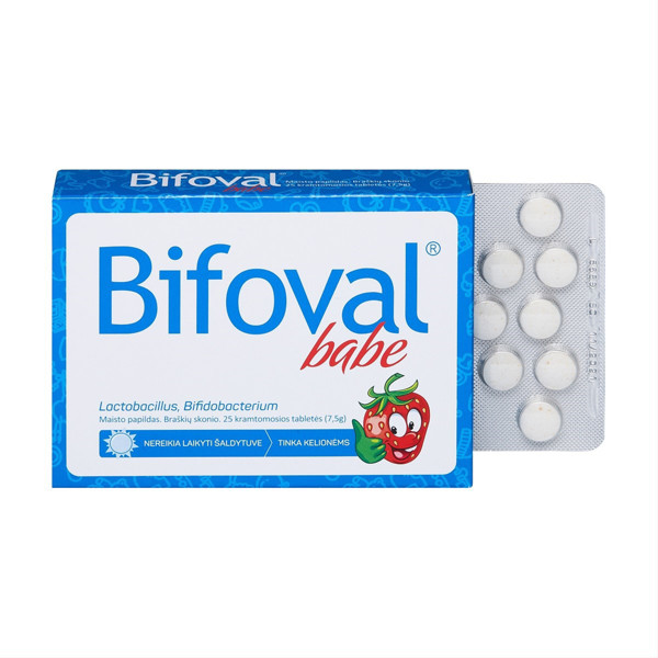 BIFOVAL BABE, 25 košļājamās tabletes attēls