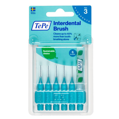 TEPE, starpzobu birstes, 0,6 mm, 3. izmērs, zils, 6 gab. attēls