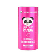 HAIR CARE PANDA BIOTĪNS GUMIJĀS, zemeņu aromāts, 60 gumijas attēls