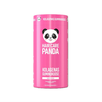 HAIR CARE PANDA KOLAGĒNS GUMIJĀS, персиковой вкус, 60 резин изображение