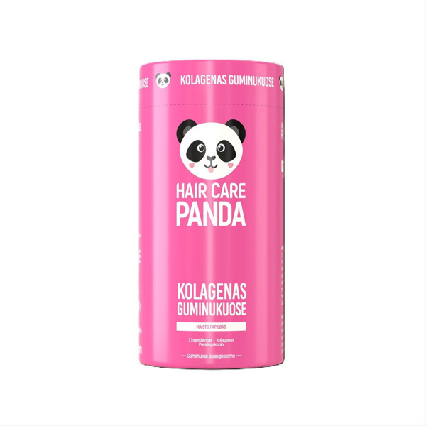 HAIR CARE PANDA KOLAGĒNS GUMIJĀS, persiku aromāts, 60 gumijas attēls