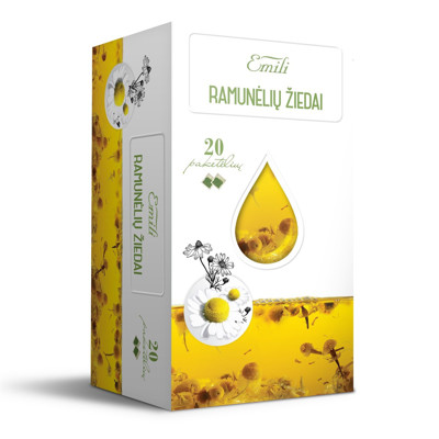 Emili KUMELLĪŠU ZIEDI, zāļu tēja, 1,5 g, 20 gab. attēls