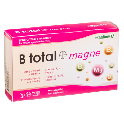 B TOTAL + MAGNE, 60 kapsulas attēls