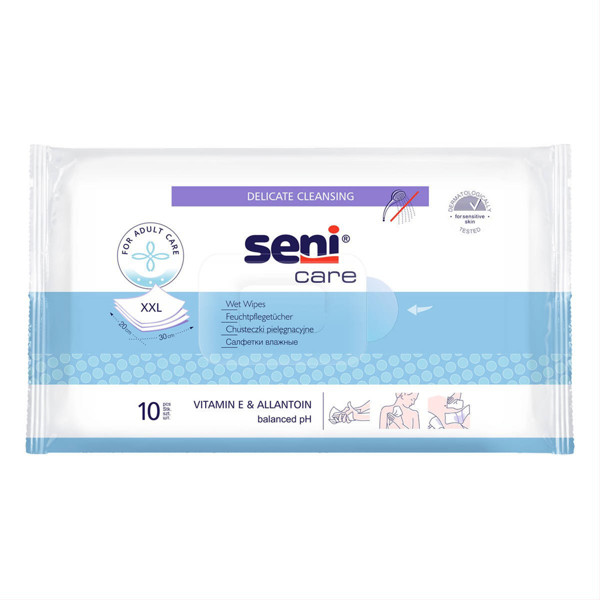 SENI CARE, mitrās salvetes, 10 gab. attēls