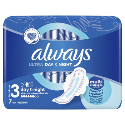 ALWAYS ULTRA NAKTS, higiēnas paketes, 7gab. attēls