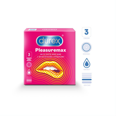 DUREX PLEASUREMAX, prezervatīvi, 3 gab. attēls