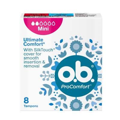 O.B. PRO COMFORT MINI, tamponi, 8gab. attēls