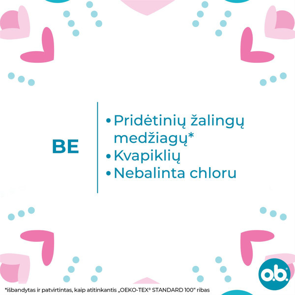 O.B. PRO COMFORT MINI, tamponi, 8gab. attēls
