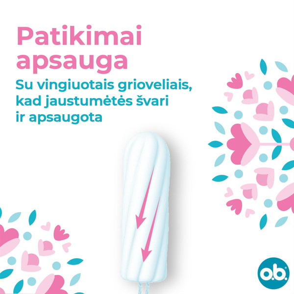 O.B. PRO COMFORT SUPER, tamponi, 16 gab. attēls