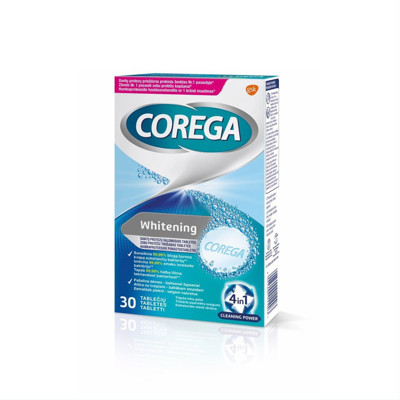 COREGA CLEANSERS DENTAL WHITE, zobu protēžu tīrīšanas tabletes, 30 gab. attēls