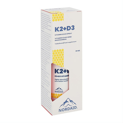 NORDAID K2+D3 SPRAY, pudele, 30 ml attēls