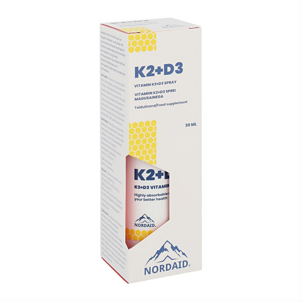 NORDAID K2+D3 SPRAY, pudele, 30 ml attēls