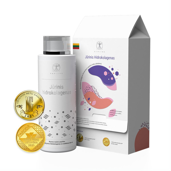 SAPIENS, jūras hidrokolagēns ar hialuronu, 500 ml attēls