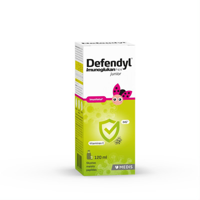 DEFENDYL IMUNOGLUKAN P4H JUNIOR, šķidrs uztura bagātinātājs, 120ml attēls