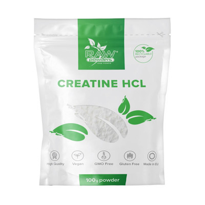 Raw Powders, kreatīna HCL,s, 100g attēls