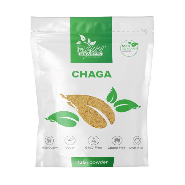 RAW POWDERS chaga, pulveris, 125 g attēls