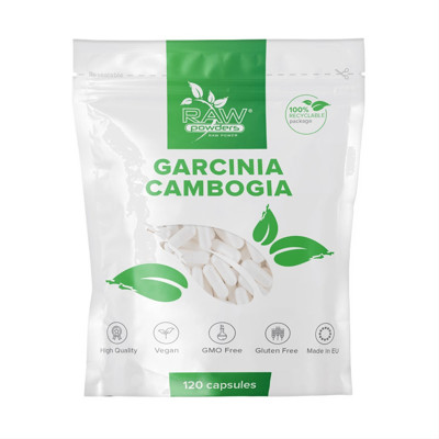 RAW POWDERS Garcinia Cambogia, 500 mg, 120 kapsulas attēls